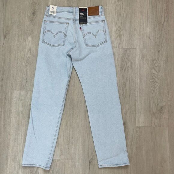 Levis Wedgie Straight Jeans Womens 29x28 Denim Light Wash High Rise 349640147 - Picture 4 of 6